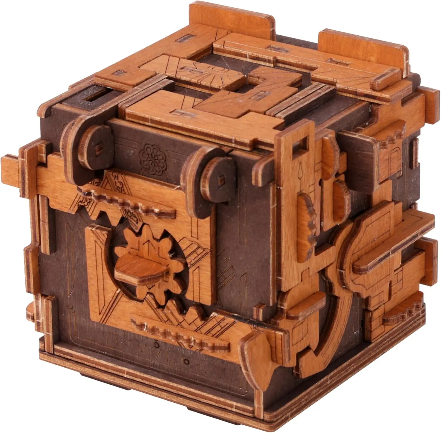 

Puzzle Box - Clue Box Escape Puzzle - Brain Teaser Gift - Escape Room - Steampunk - 3D Деревянный пазл для взрослых