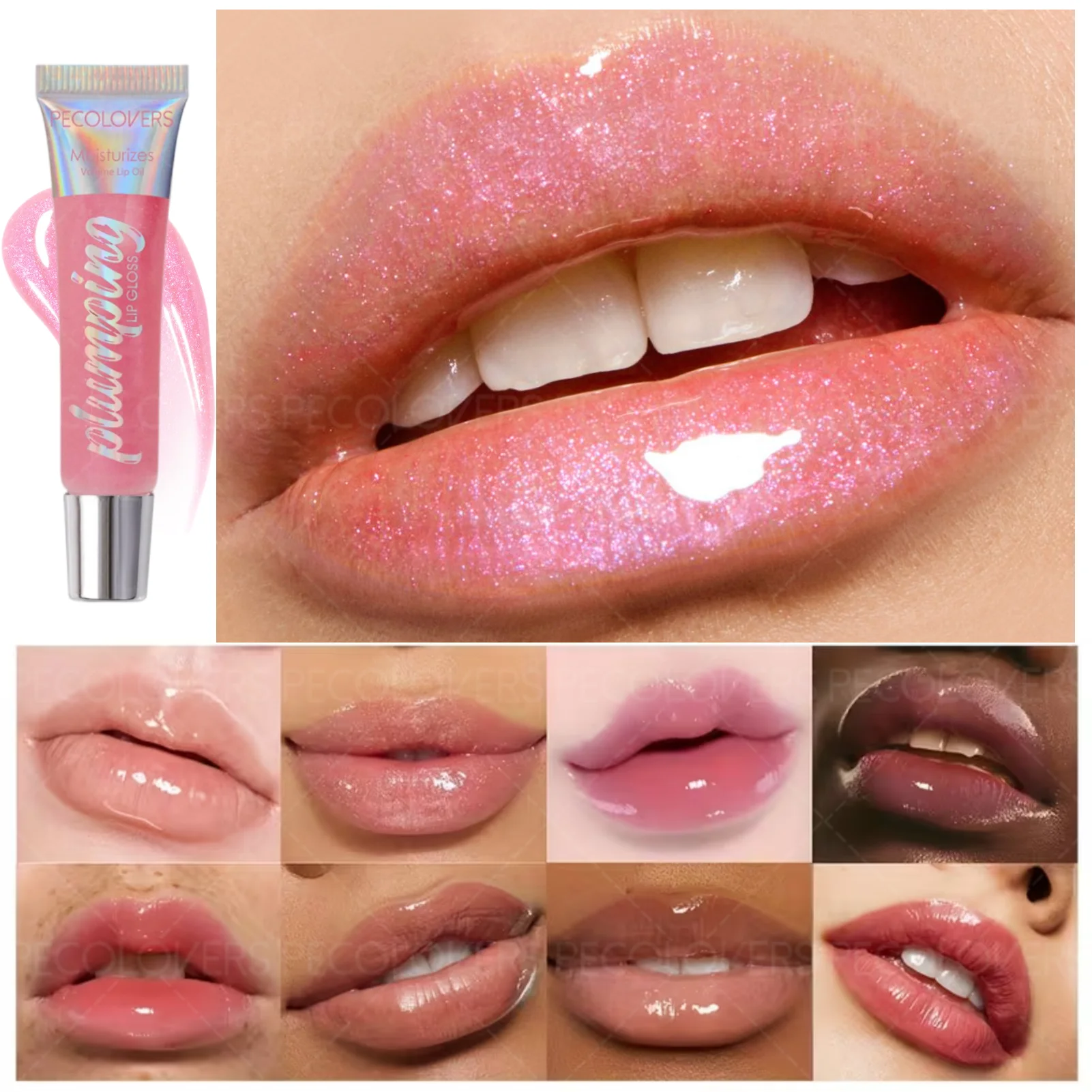 1PC マルチシェードチューブリップバーム - 保湿、光沢、長時間持続する潤い、すべての肌タイプに適しています