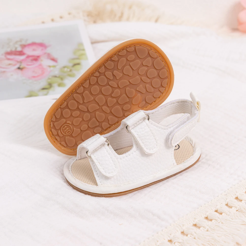 New Baby Sandals Baby Shoes Baby Boy Girl Sandals PU Soft Bottom Sole Anti-Slip Infant First Walker Crib Shoes Newborn Moccasins