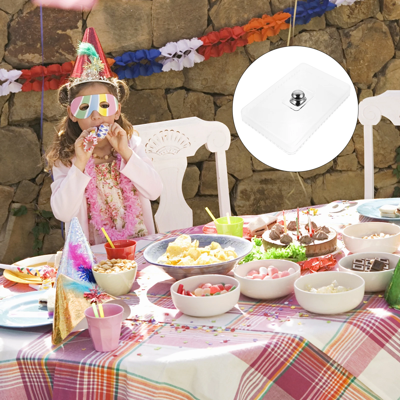 

Dessert Dome Cover Food Lids Cake Stand Micro-wave Oven Covers for outside Party