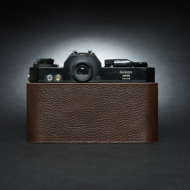 جلد طبيعي مصنوع يدويًا كاميرا نصف حافظة حقيبة كاميرا تصميم لنيكومات FTN FT FT2 3 EL EL2 ELW #4