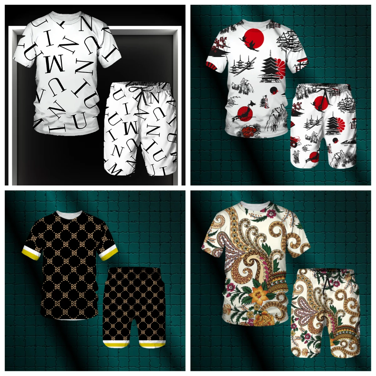 

African Ethnic Tribal Clothing 3D Print Personality Hip Hop Street Short Sleeve Round Neck Men's and Women's Fashion T-shirt Top