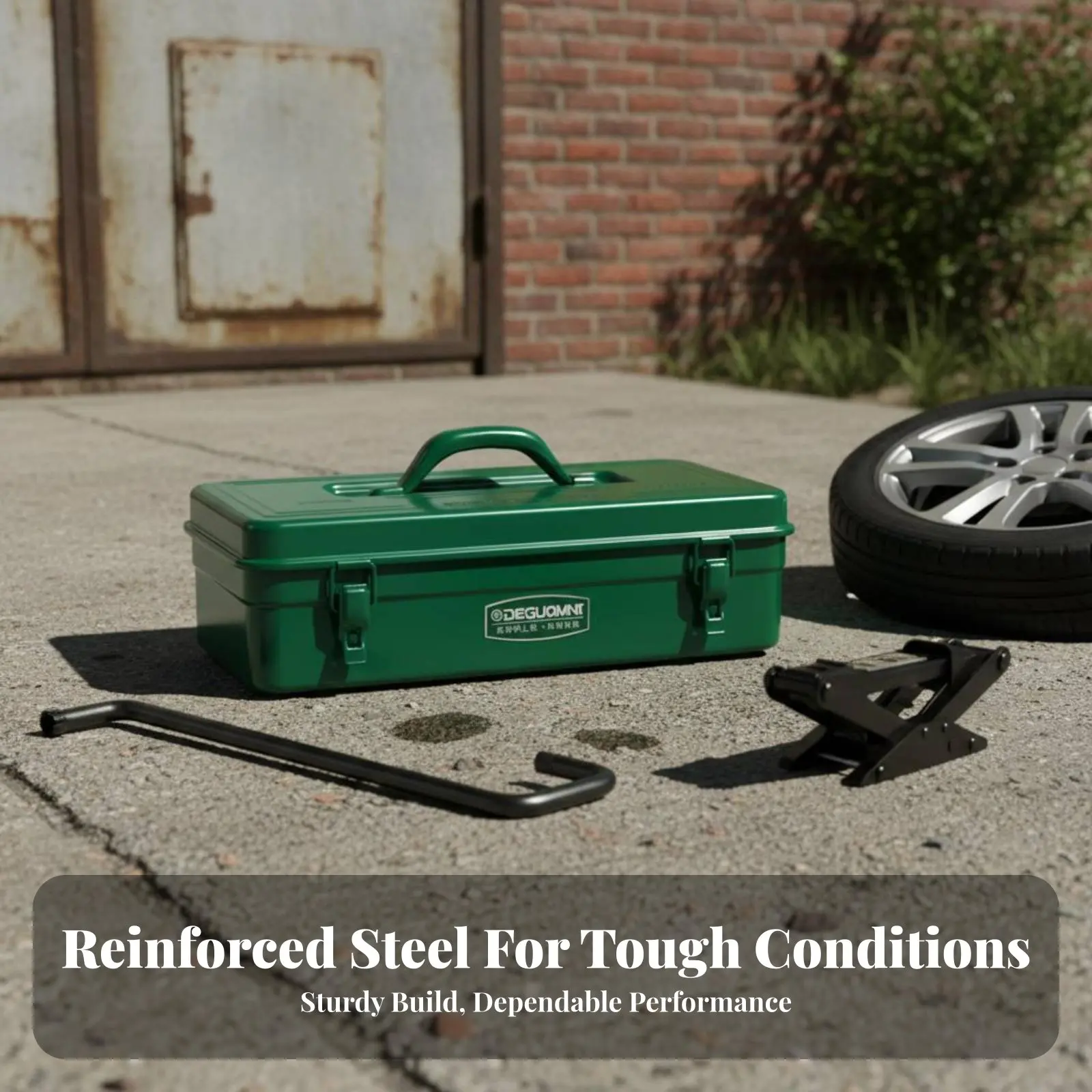 

Портативный металлический ящик для инструментов большой вместимости, переносной кейс для инструментов, долговечный и прочный, для техников, плотников, для багажника автомобиля