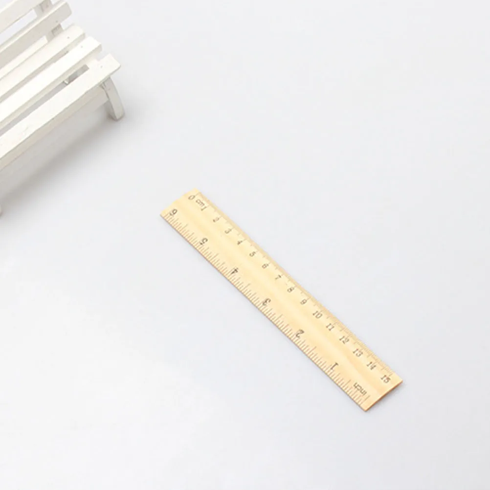 

16 Pcs Wooden Ruler Rulers Straight Bulk Household Tools Double Scale Vintage Student