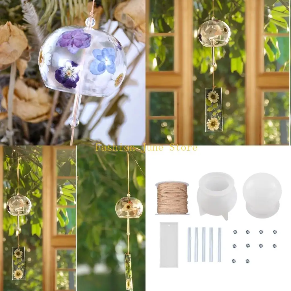 N5KA Wind Chimes Resin Molds Silicone Bundle,DIY Japanese Wind Chimes Molds