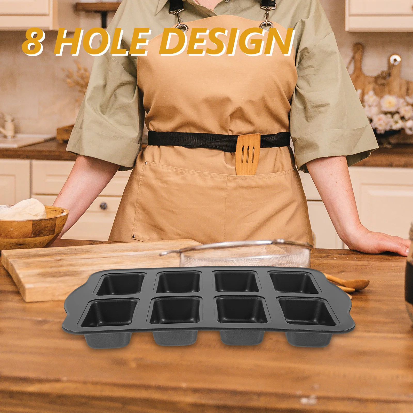 

Non-Stick Carbon Steel Cake Mold for Baking Bread Loaf Pans Kitchen Oven Safe Multi-Function Baking Pan Washable Bakery Mold