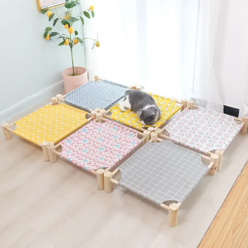 

Pet Marching Bed, Summer Dog Bed, Removable and Washable, Wooden, Suitable for All Seasons, Cat Mat, Cat Bed Pet Accessories