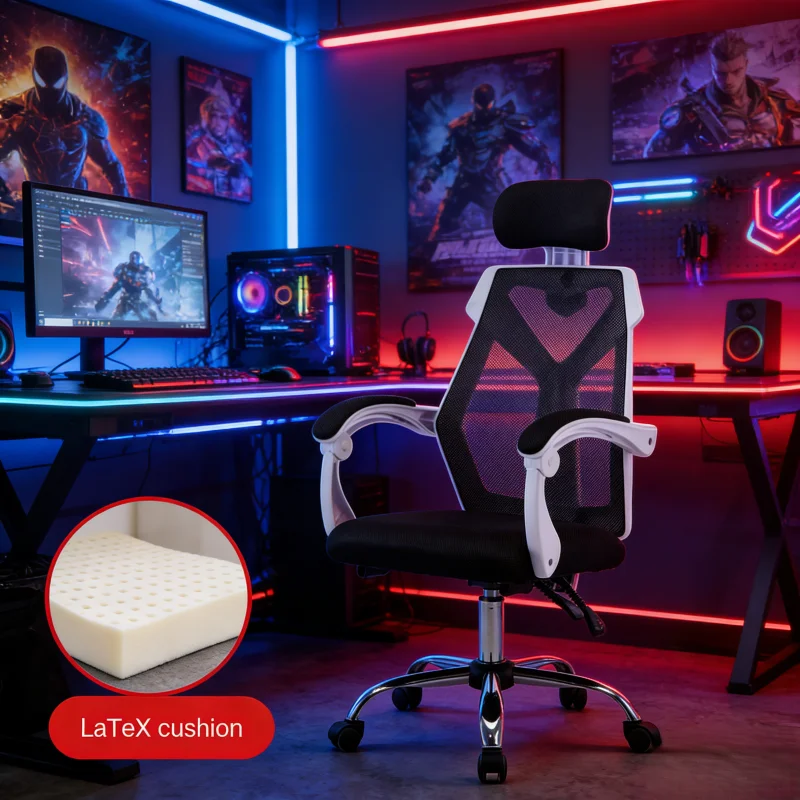 Joylive WCG High-quality Gaming Chair for Office Game Room Computer Reclining Leather Entertaining Chair