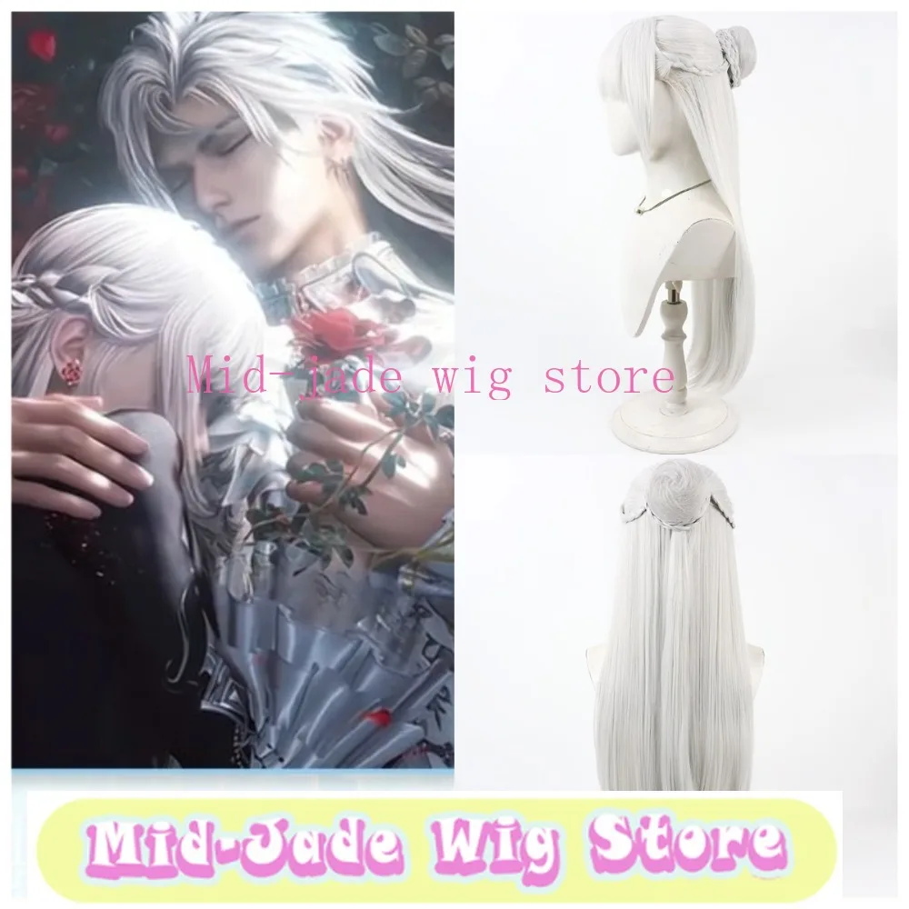 Love and Deepspace Sylus MC Cosplay Wig Realistic Scalp Detachable Hair Buns for Dark Fantasy Costume