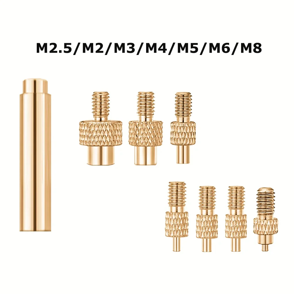 Wärmeeinsatzmutter, Eisenspitze, M2, M3, M4, M5, M6, M8, Messinggewinde, eingebettetes Kit,