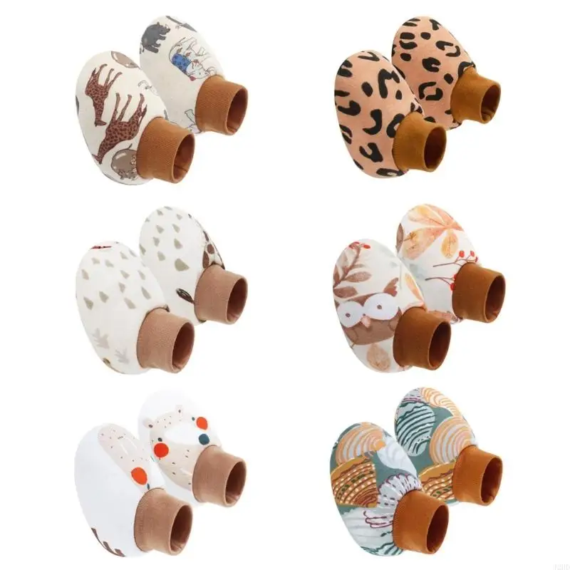 

J2HD 6 Pair Infant Cotton Socks Breathable Fabric Foot Cover Set Lovely Pattern Newborns Essential for Daily Comfort