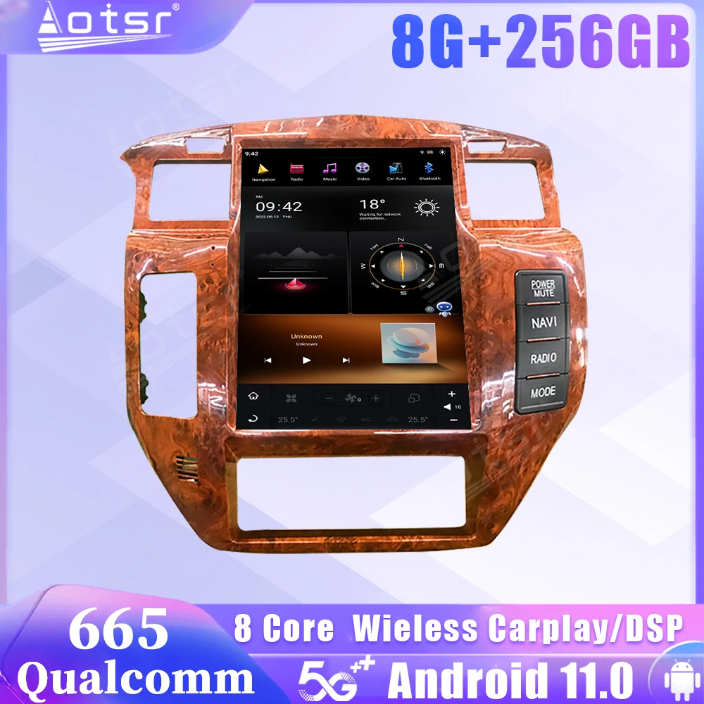 

Qualcomm Snapdragon 665 Android 11 Auto Car Radio For NISSAN PATROL 5 Y61 GPS Carplay Central Multimedia Player Stereo Head Unit