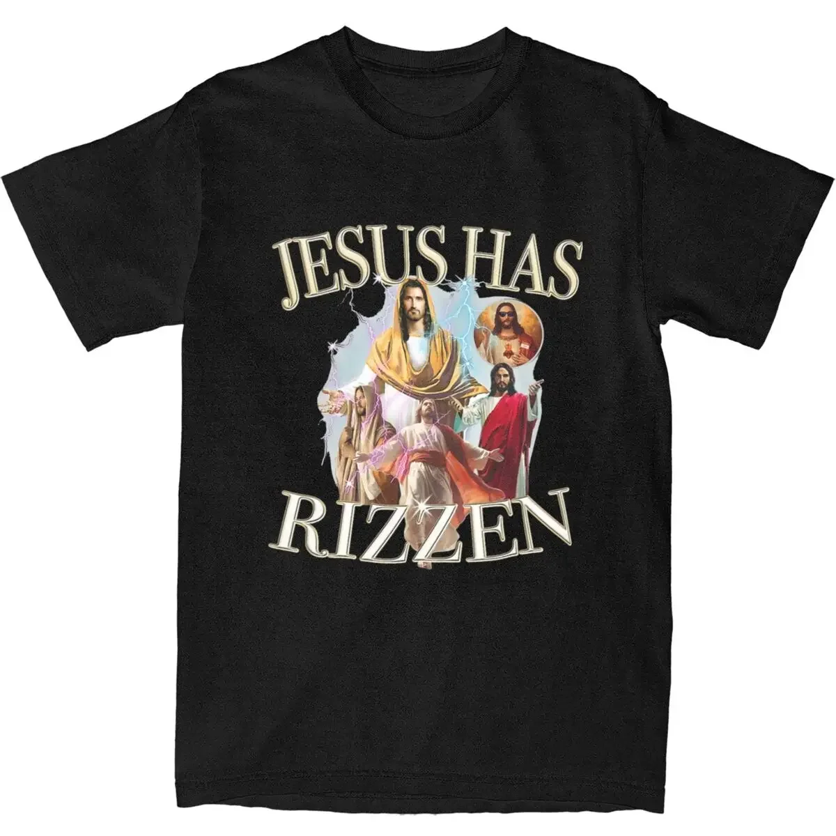 Catholic Christ Has Rizzen Rizz T Shirt Accessories for Cotton Funny Christian Jesus Quote Tee Shirt Short Sleeve Clothes