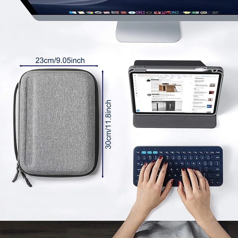 Tablet Bag For 2025 EVA Bag For 9-13 Inch Tablet Sleeve Case Fits iPad Air 11 10.9 inch iPad Pro 11 M4 iPad Pro 13 Inner Bag