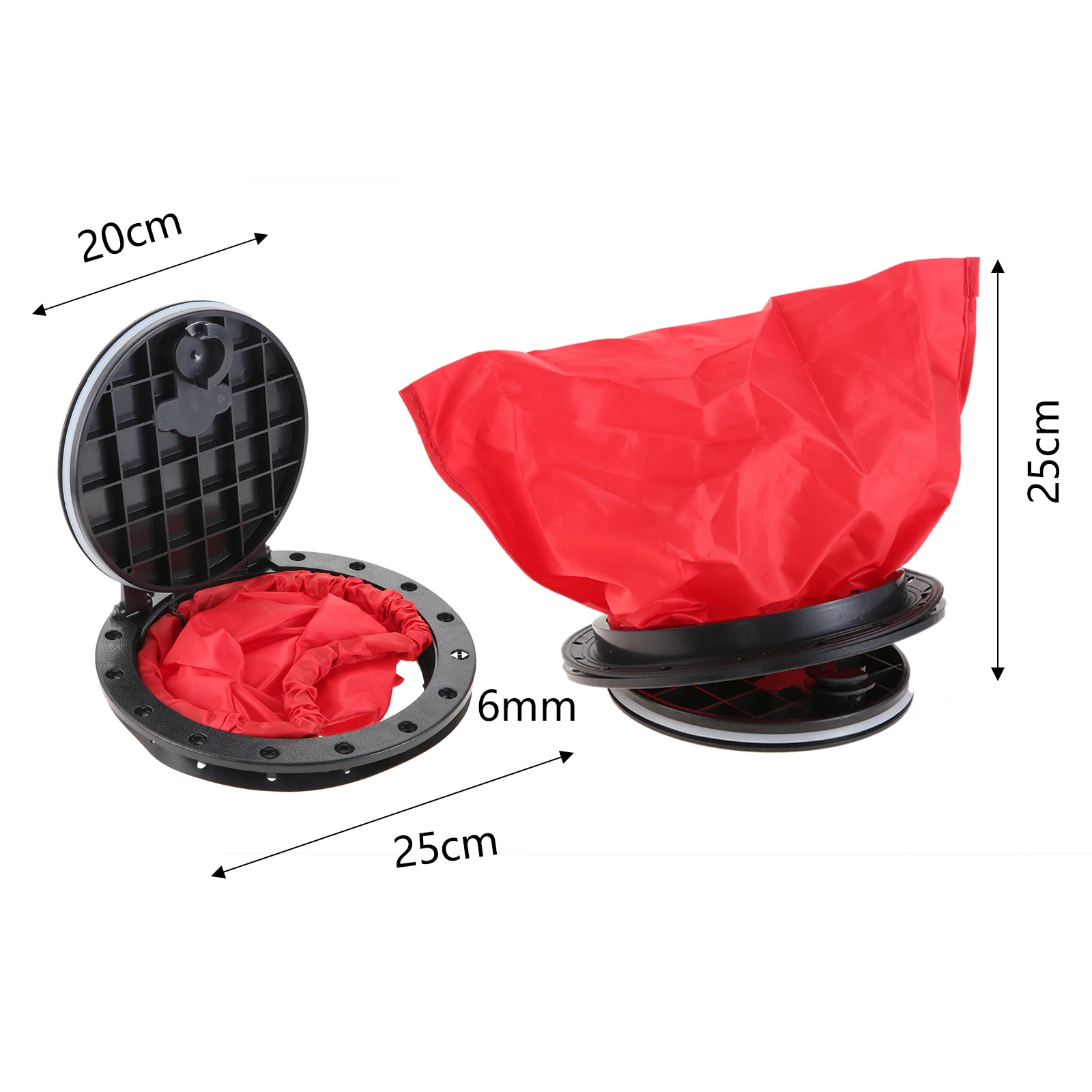 1 Pc Deck Plate Hatch Cover Round PVC+ABS Reduce UV Damage with 16 Screws EVA Gasket Protect Waterproof Bag Boat Accessories