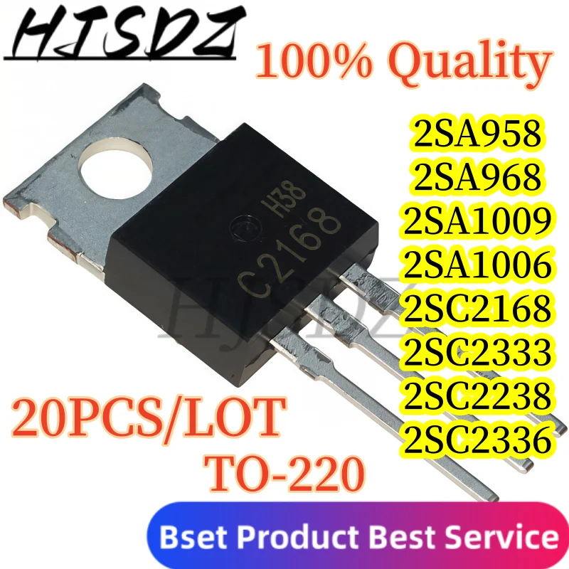 【20-40pcs-lot】2sc2168-2sa968-2sc2238-2sa1006-2sc2336-2sa1009-2sc2333-to-220-tubo-de-potencia-de-audio