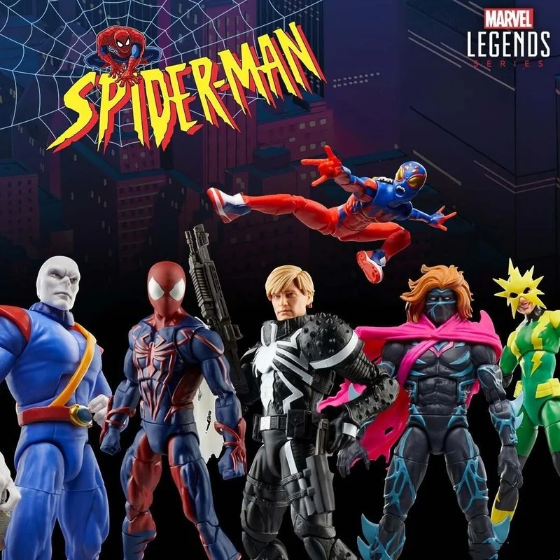 Marvel Legends Anime Figures Agent Venom Chameleon Spider-Man Unlimited Kaine Electro Movable Doll Collection Children Gift