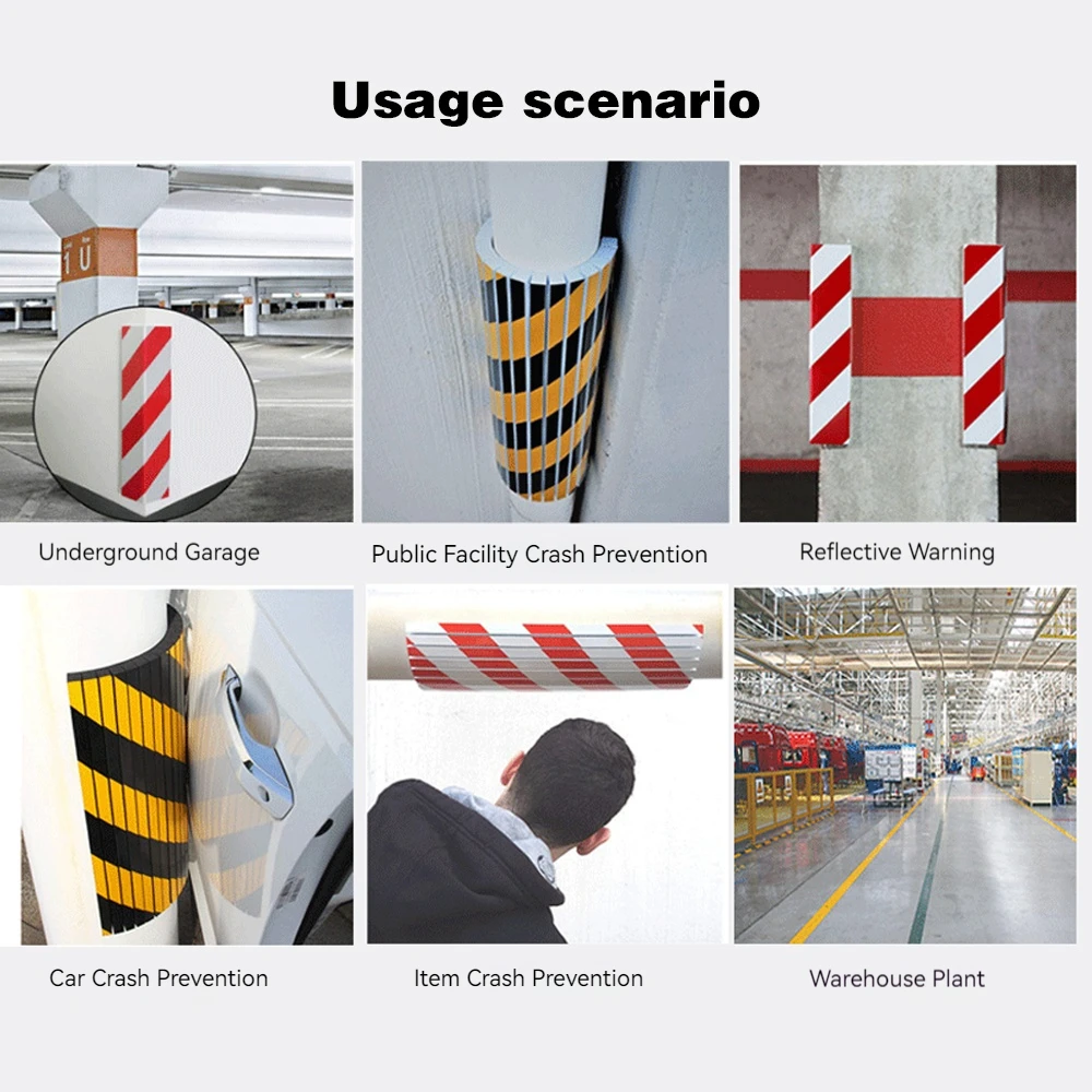 Garage Wall Protector Foam Edge Corner Bumper Car Sticker Foam Exterior Garage Scratch Adhesive Warning Protecting Wall Corner