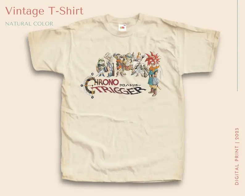 Vintage TShirt Chrono Trigger NATURAL color Men Woman Unisex T-Shirt Digital Print Sizes