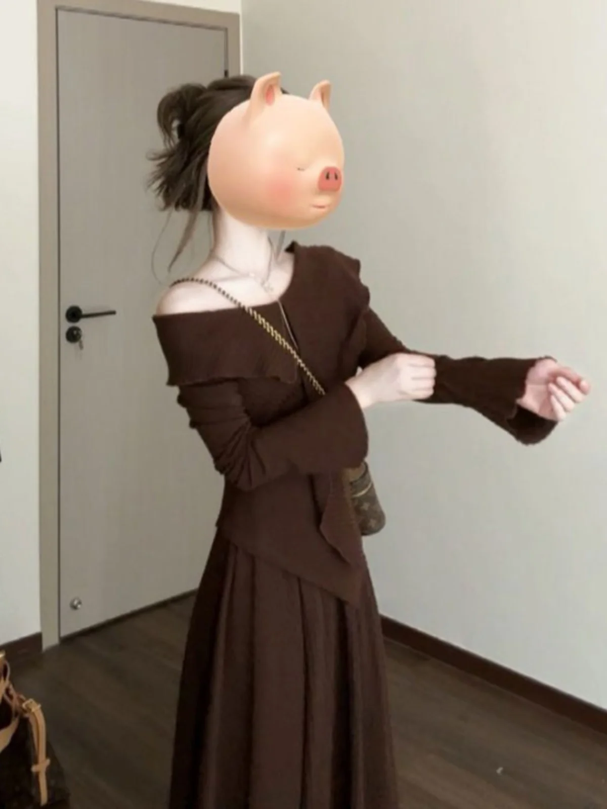 

Spring Fashion Set High-End Feeling Top Half-Skirt Two-Piece Set Super Cute Age-Defying Matching Whole Set Casual Style Cotto...