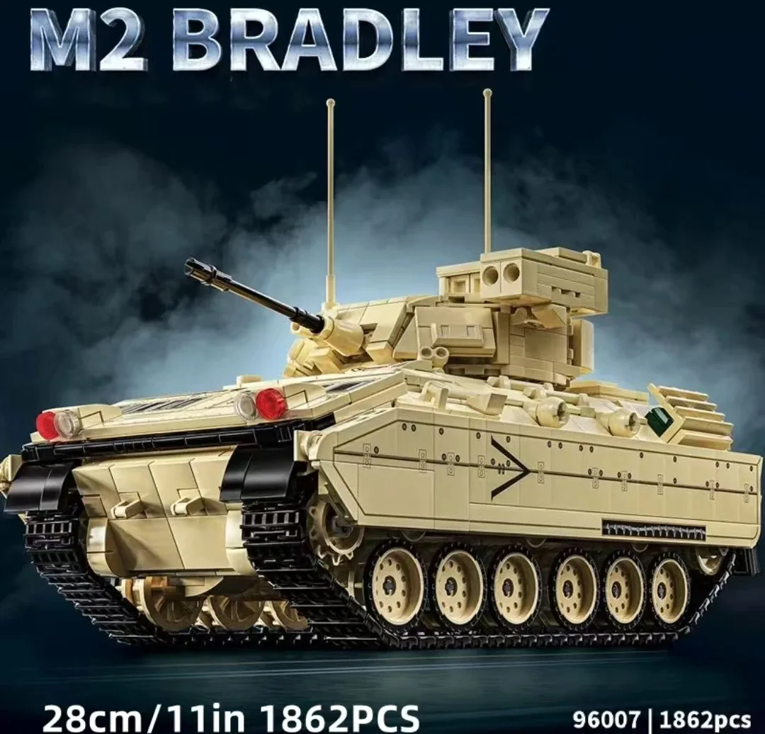 

1862pcs Military Tank Building Blocks US M2 Bradley Armored Vehicle Building Blocks Set Adult Boy Toy Gift