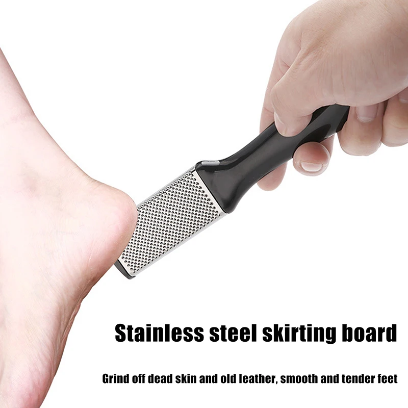 Pedicure Set Peeling And Exfoliating Calluses Foot Scrubbing Brush Stainless Steel Double-sided Foot Care Pedal Stone