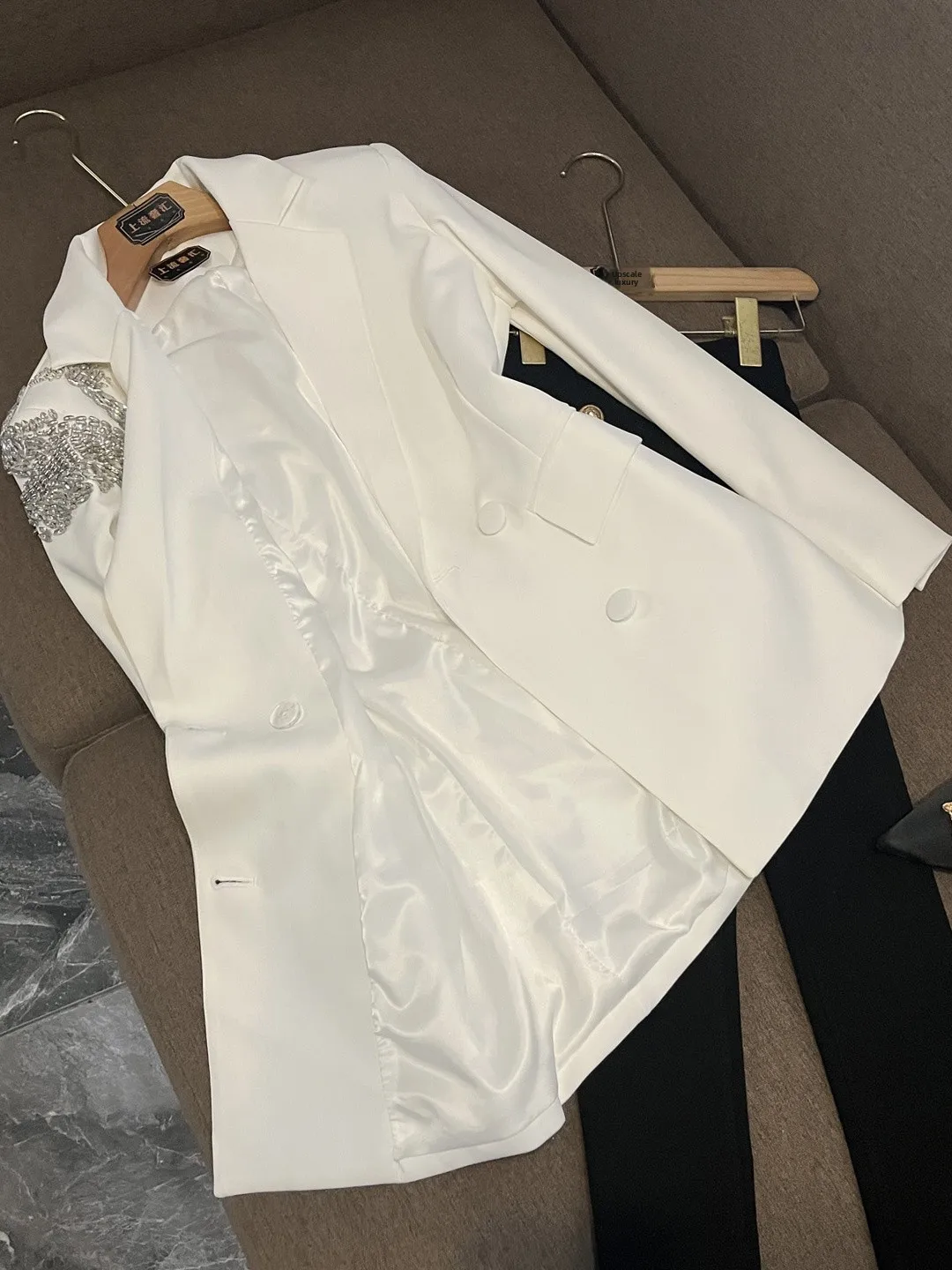 

Ele Slim Fit Busin женский костюм Jaet, осеннее новое длинное пальто све с вышивкой для поездок на работу и моди