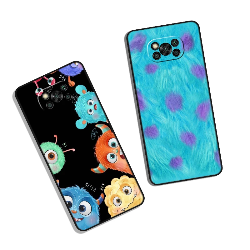 Soft black phone case for  Xiaomi Poco M4 M5S F1 F2 F3 F4 F5 X3 X4 GT X5 PRO C31 C40 C55 C65 monsters inc casing