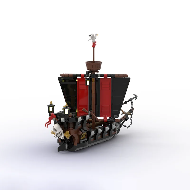 3813pcs MOC The Crimson Outpost - A Pirate Island Pirates Model Building Blocks Christmas Gift Construction Toy Idea Assemble