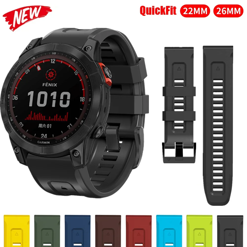 22mm 26mm Uhren armband für Garmin Fenix7/7x/5/5x/Schnellverschluss-Silikon armband für Garmin