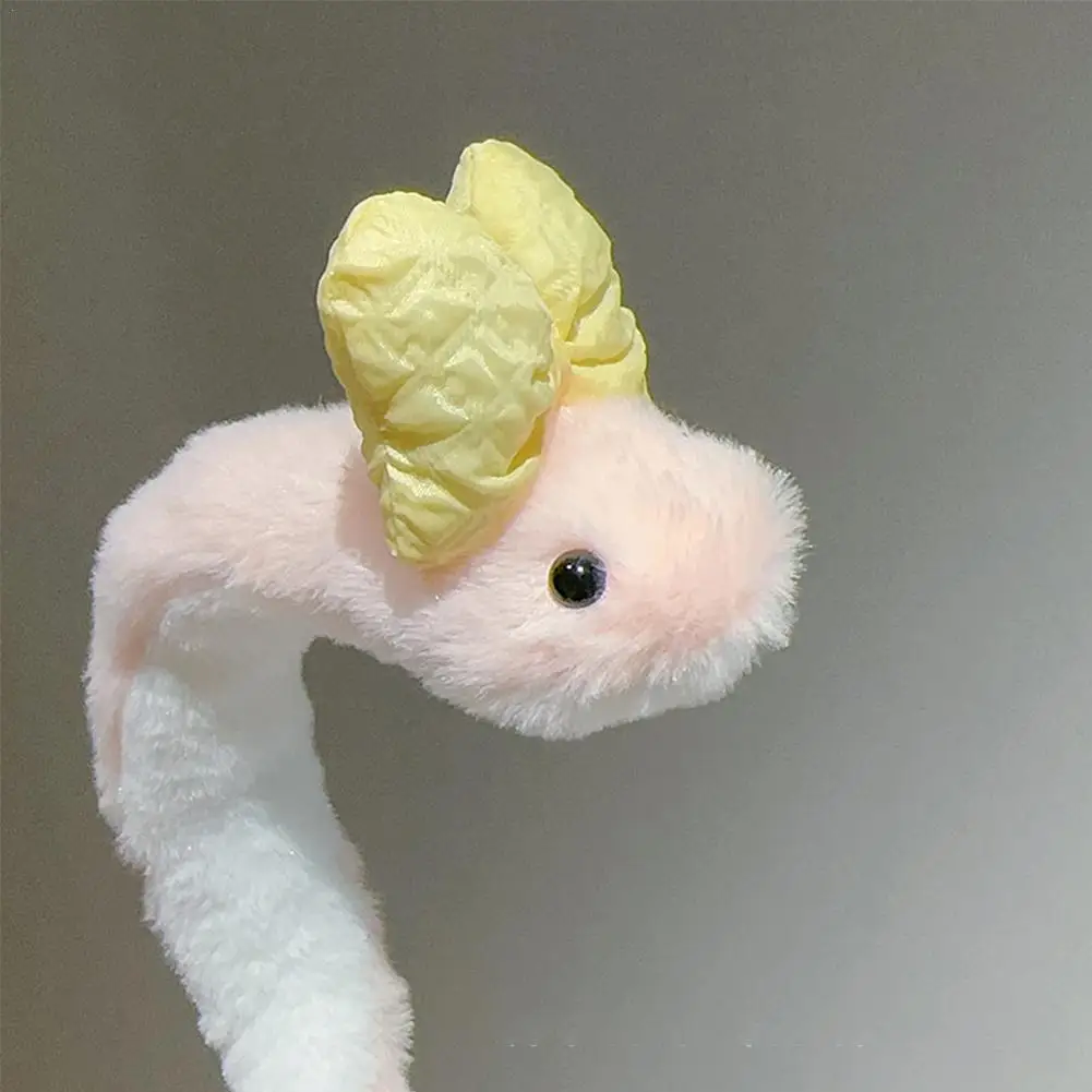 

Милый сладкий бант, маленькая змея, плюшевая игрушка, мягкая витая плюшевая кукла, китайская змея, год, мультяшная плюшевая кукла, украшение 35 см, новогодний подарок