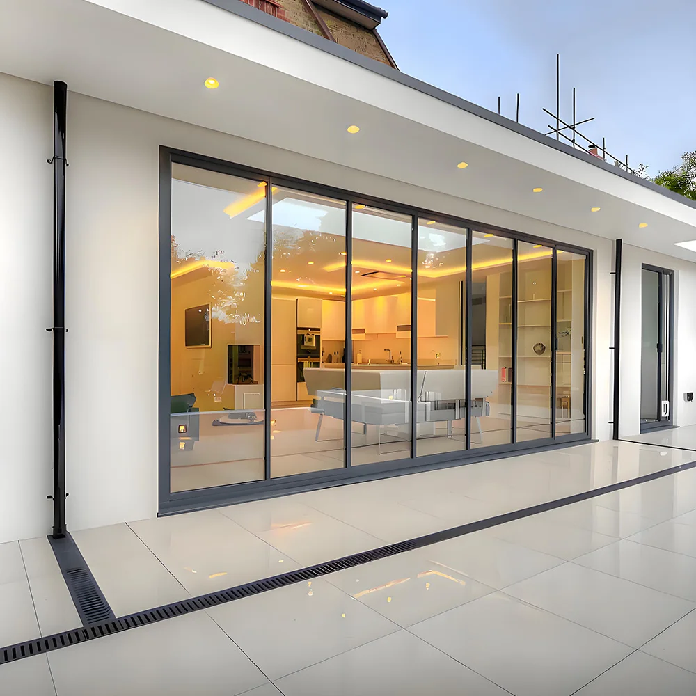 Sixinalu Sliding Folding Door With Screens Exterior Interior Accordion Bi Fold Doors Aluminum Double Glaszed Garden Home Custom