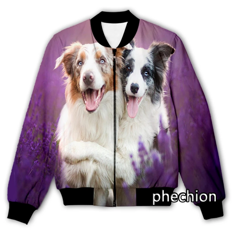 

phechion New Men/Women Australian Shepherd 3D Printed Casual Jacket Fashion Streetwear Men Loose Sporting Jacket & Coat Q183