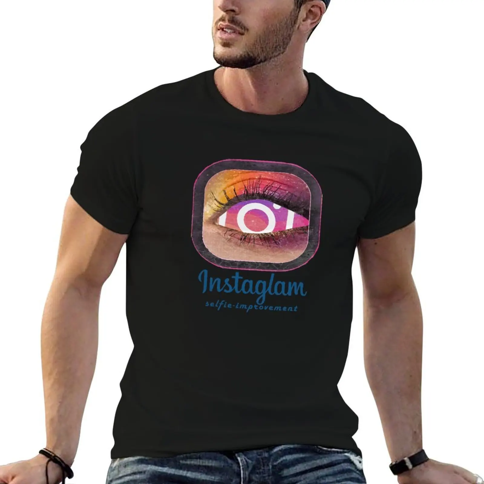 Instaglam: Selfie Improvement T-Shirt Work Outdoor T-Shirt for Men