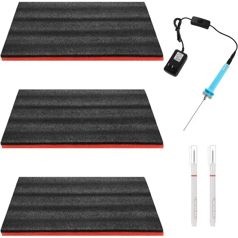 

AUAU-Tool Box Foam Sets -Adjustable Tool Foam Organizers Non-Slip Toolbox Liner Mats For Storage,18.1X11.8X1inch US Plug