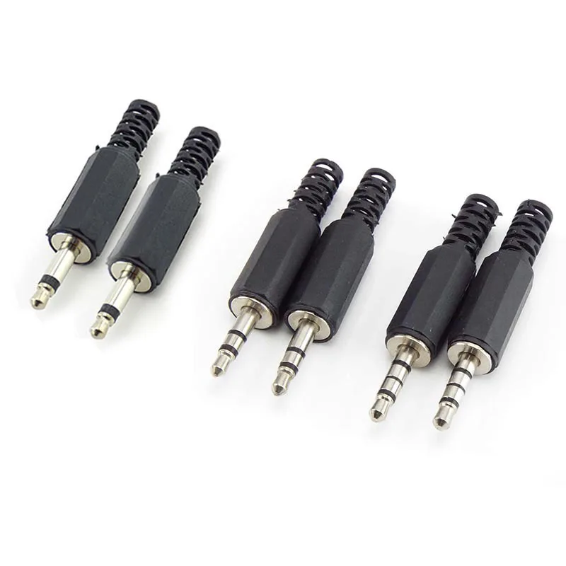 3.5mm RCA male Plug Connector  2 3 4 Pole Mono Stereo Audio Video Dual Audio adapter Cable Wire adaptor For Headphone Socket C1