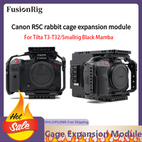 For Canon R5C Fusionrig Rabbit Cage Expansion Module Nietzsche V-Mouth Hanging Plate Black Mamba for Tilta T3-T32 and Smallrig