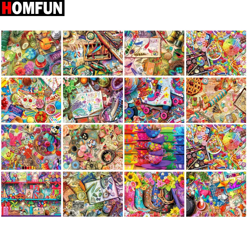 HOMFUN 5D Diy Diamond Painting Cross Stitch 