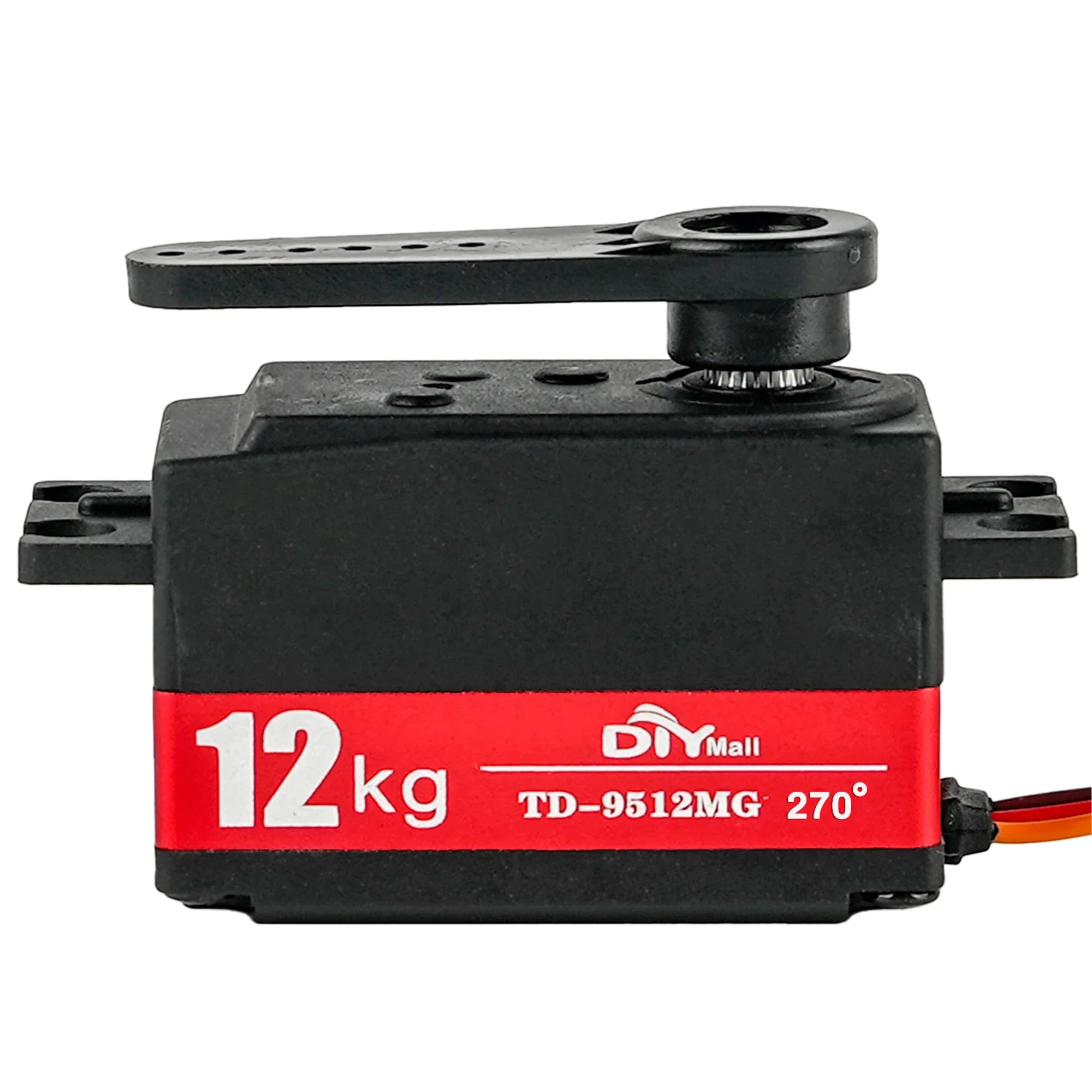 Servo motor digital pwm 500-2500 12kg, engrenagem de metal, grande torque, corpo curto, servos para carro rc 1/8 1/10 1/12, brinquedo robô diy