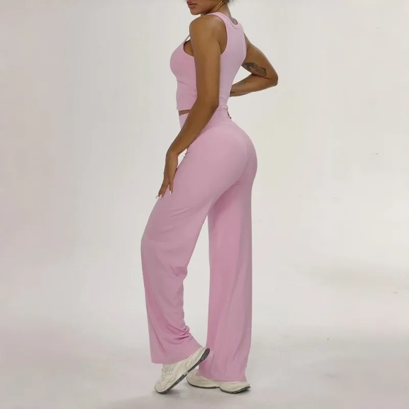 

Женский комплект для йоги для похудения, быстросохнущий комплект для фитнеса с высокой талией, ощущение обнаженности бедер, спортивная одежда для бега и отдыха на открытом воздухе