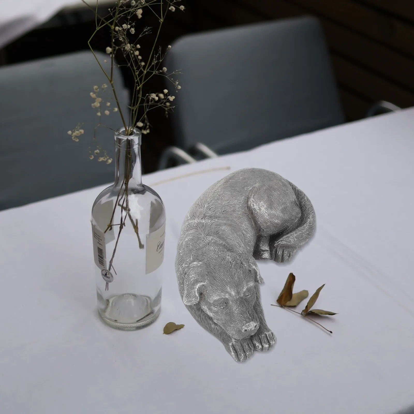 Statue commémorative pour animaux de compagnie en résine, pierre funéraire, marqueur de jardin, décoration extérieure pour la commémoration de la perte de chien ou de chat, confort et compassion