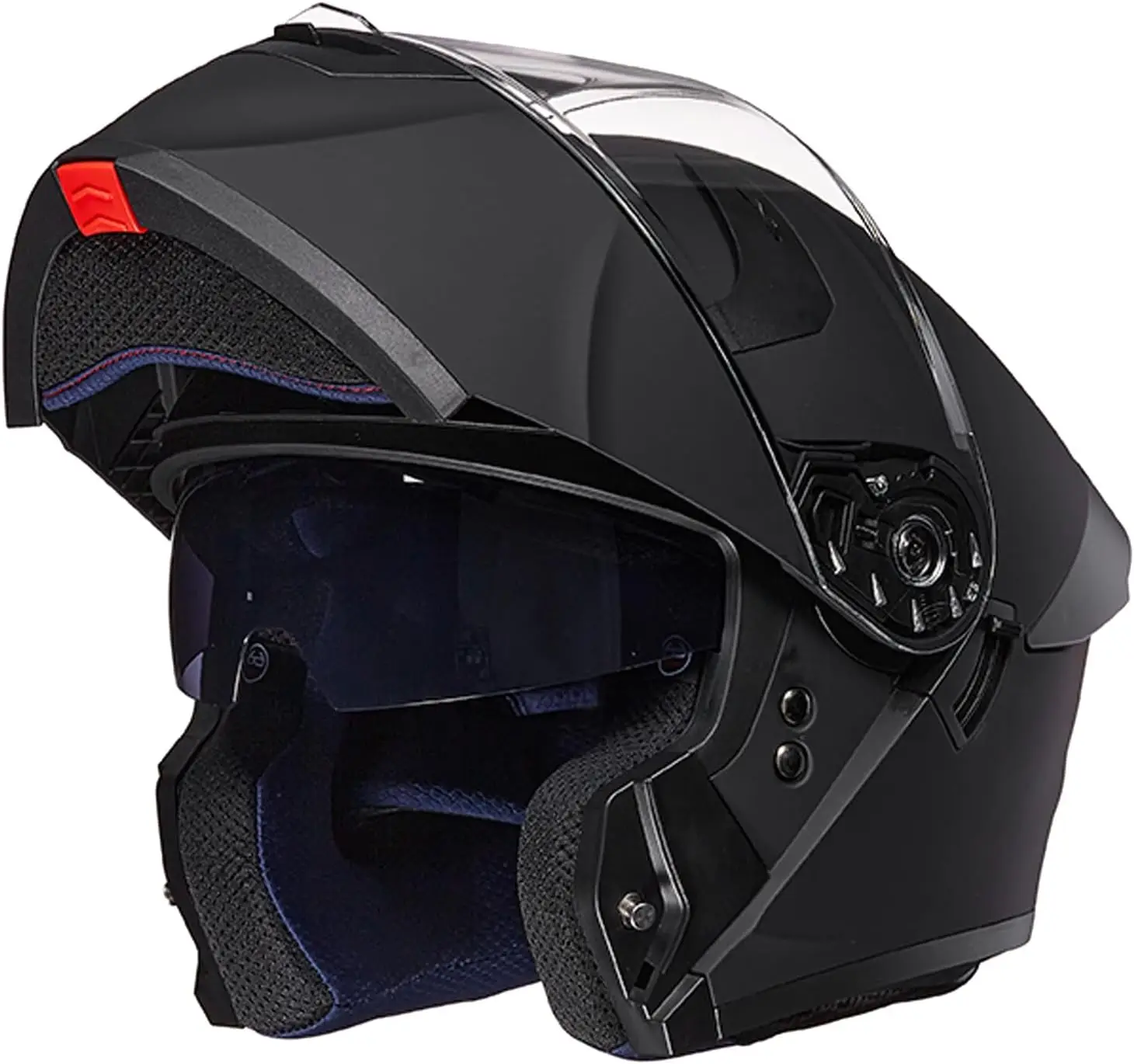 

Adult Motorcycle Helmet Dual Visor Flip Up Modular Full Face DOT Matte Black XX-Large