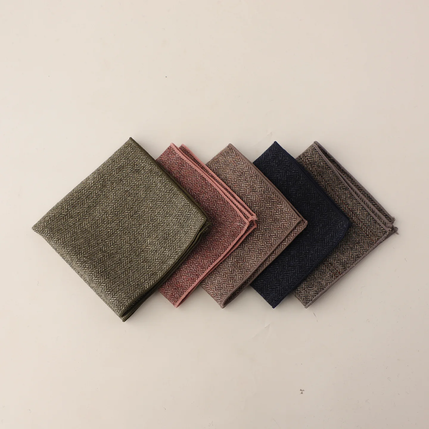 23cm Fashion Mens Wool Pocket Square Plaid Striped Solid Brown White Handkerchief Wedding Party Suit Hanky Knitted Towel Cravat