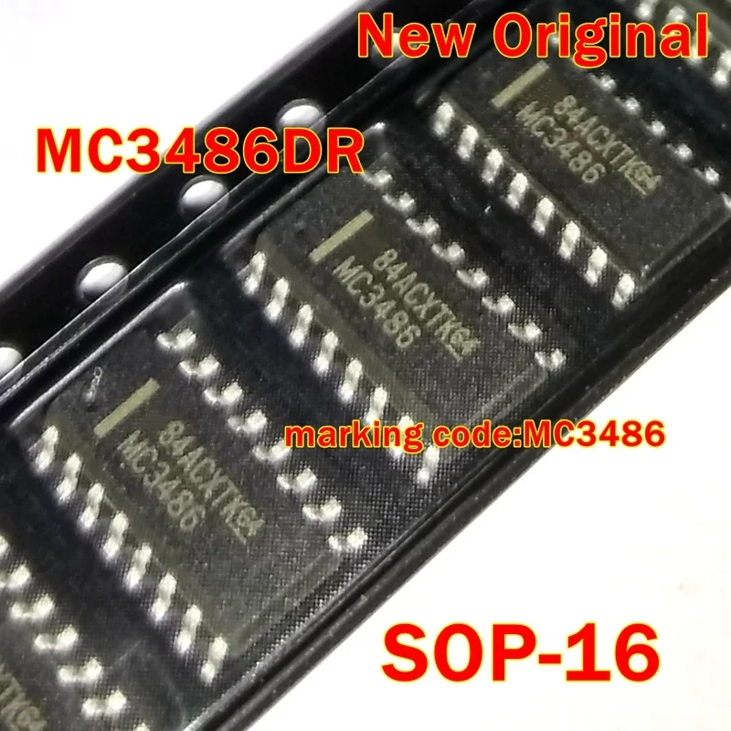 

1Pcs to 100Pcs Mc3486Dr Mc3486D Sop-16 New Original Marking Code:Mc3486 Four-Channel Differential Line Receiver
