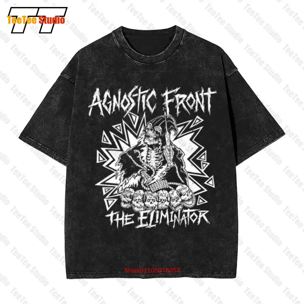 Agnostic Front The Eliminator Aesthetic Clothing Oversized T-Shirt 0NZ5