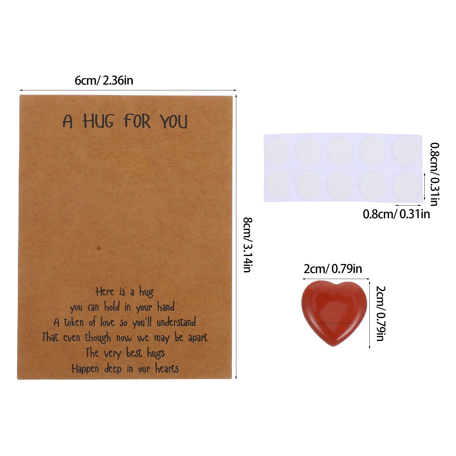 1Set Heart Crystal Stone Greeting Card Set for Valentine's Day Mother's Day Presents for Women Love Cards DIY Romantic Gift