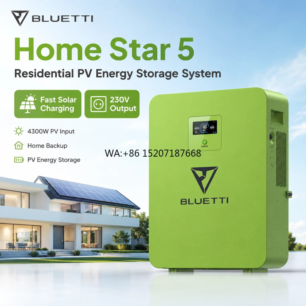 Grid Areas PAY AS YOU GO Support Home Star 5 Solar Energy Storage Solution with 4300W PV Input for Unstable