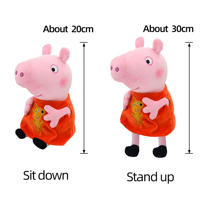 30cm Świnkę Peppa Pluszowa zabawka George dinozaur różowy Tata Mama zwierzę Wypchana miękka lalka rodzinna udekoruj peluches dziewczynka Dziecko Prezent urodzinowy