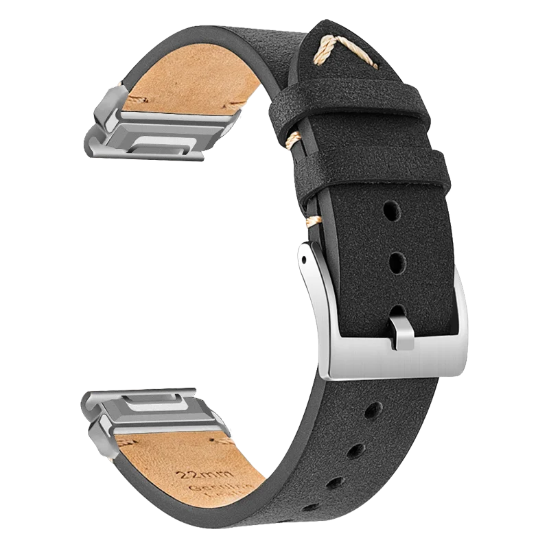 20/22/26mm Quickfit Lederen Smartwatchband voor Garmin Epix Gen 2 Instinct 2X Fenix 7X 7 6X 6 Pro 5 5X Plus Armbanden Horreband