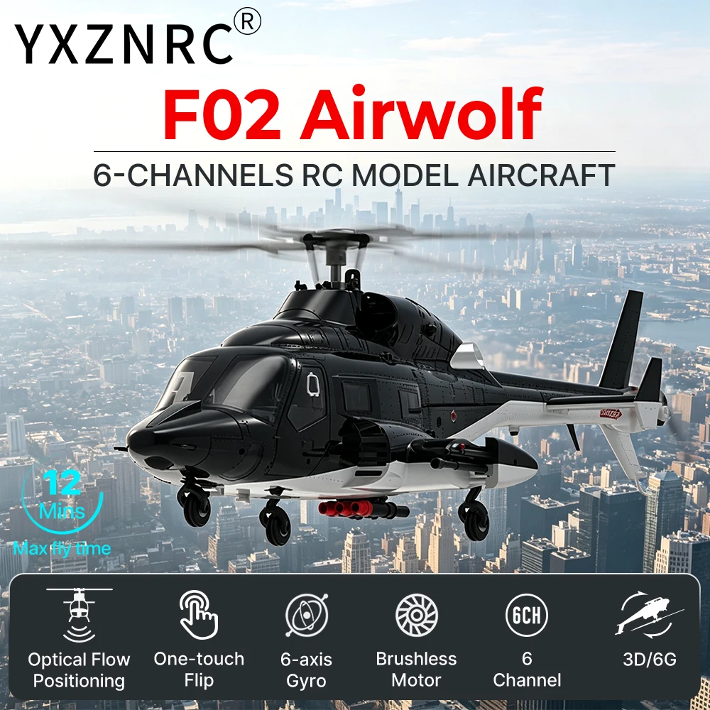 YUXIANG F02 RC Helicopter 2.4GHz Optical Flow Positioning One-Click Inverted Flight